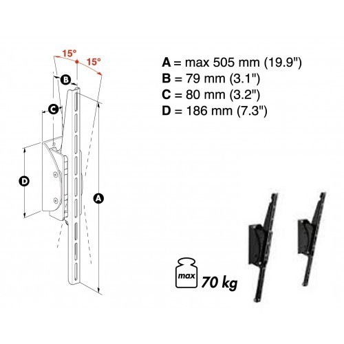 Flat2 maxi supporto - sk, muro